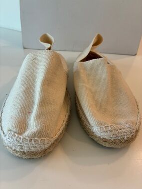 Cream Espadrille Slip-On Shoes for Women